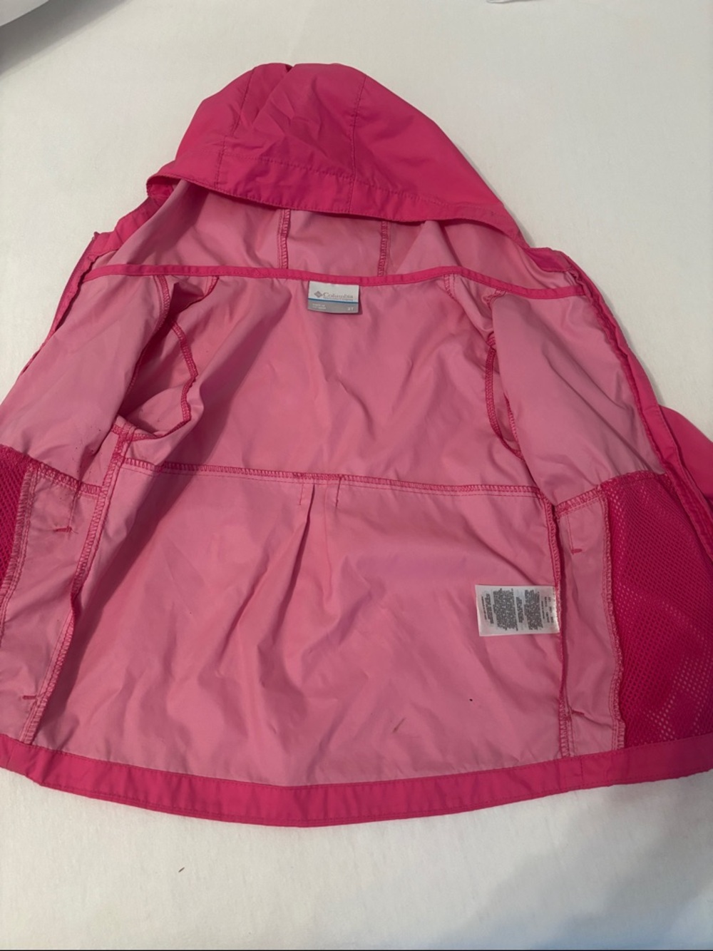 Columbia Kids Hot Pink Hooded Raincoat - Picture 3 of 4